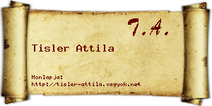 Tisler Attila névjegykártya