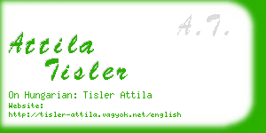 attila tisler business card